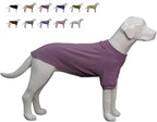 Lovelonglong Ribbed Dog T-Shirt Cotton Knitted Dog Sweaters for All Season Pet T-Shirts for Large Medium Small Dogs Taro Purple 3XL