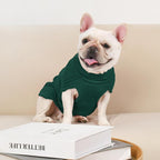 2 Pack Dog Sweaters for Medium Dogs Turtleneck Pullover Cable Knit Stretch Clothes French Bulldog Dachshund Boston Terrier Corgi Beagle Pug Boy Girl Pets Winter Clothes (L, Green & Brown)