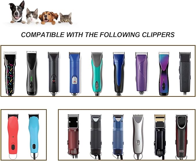 5/8 Wide Toe Pet Dog Grooming Detachable Blades,Compatible with Andis,Oster A5,Wahl KM10 Clippers,Cut Length 1/32-inch
