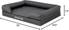 The Dog’s Bed Medium Oxford Grey 30x23.5, Memory Foam, Pain Relief: Arthritis, Hip & Elbow Dysplasia, Post Surgery, Lameness, Supportive, Calming, Waterproof Washable Cover, Veterinary Approved