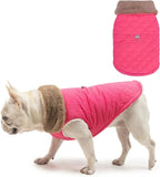BEAUTYZOO Winter Dog Vest Coat with Harness Built in, Warm Puppy Jacket for Small Medium Dogs, Lightweight Cold Weather Small Dog Coat, Fleece Puffer Vest Windproof Snowproof Pet Clothes, Rose Pink