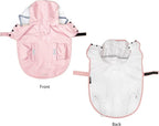Dog Raincoat,Waterproof Rain Poncho with Hoodie, High Reflective Adjustable Pet Rain Jacket with Leash Hole for Small Medium and Large Dogs (Pink, XX-Large)