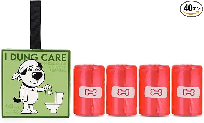 FLUSHABLE dog poop bag - 100% biodegradable - 100% water soluble dog waste bag - eco friendly