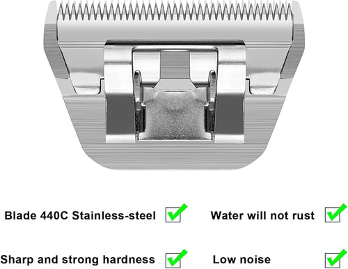 30W Wide Pet Dog Grooming Detachable Blades,Compatible with Andis,Oster A5,Wahl KM10 Clippers,Cut Length 1/50"(0.5mm),Fit for Larger Animals