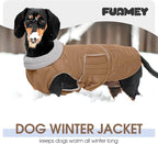 FUAMEY Winter Warm Coat: Fleece Turtleneck Dog Jacket, Thick Waterproof Windproof Coats for Cold Weather. Snowsuit Vest for Small to Large Dogs.
