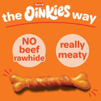 Hartz Oinkies Chew Bones with Real Chicken Breast, Rawhide Free Dog Treats, Highly Digestible Dog Chews, 25 Count