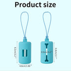 3Pack Dog Poop Bag Holder for Leash,Integrated Molding Soft Plastic Pet Waste Bag Dispenser with Elastic Loop Protable Doggie Poop Bag Dispensers