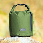 Callieco Dog Food Travel Bag w/ 1 Cup Scoop and Zipper Side Pocket | Waterproof Kibble Storage Container for Home, Road Trips, Camping, Boarding and More (Green, 32 Cups)