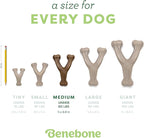 Benebone Wishbone Durable Dog Chew Toy for Aggressive Chewers, Real Bacon, Made in USA, Medium