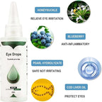 VEZE Eye Drops for Dogs, Dog Eye Drops & Cats, Gentle Dog Eye Infection Treatment, Relieves Dog Eye discomfort，Dog Eye Wash Relief Allergies Symptoms and Help Tear Stain Remover.