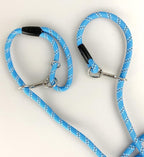 Long Rope Dog Leash for Dog Training 12FT 20FT 30FT 50FT, Reflective Threads Dog Cat Leashes Tie-Out Check Cord Recall Training Agility Lead for Large Medium Small Dogs (Blue, 10mm*20ft)