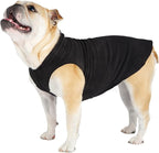 Goldpaw Stretchy Fleece Jacket for Small Dogs - Super Soft, Warm Dog Sweater - Pet Sweater Vest for Fall and Winter - Canine Clothes Made in The USA - Machine Washable - Black - Size 16