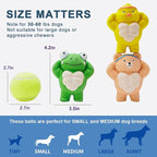 3 Pack Squeaky Dog Toys for Medium Dogs, Soft Latex Chicken Squeaky Dog Ball, Cute Funny Squeak Different Animals Frog Bear Chicken Pet Toys