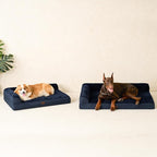 EHEYCIGA Memory Foam Dog Bed XLarge Sized Dogs, Extra Large Dog Bed Orthopedic with Washable Removable Cover, Waterproof XL Pet Bed Couch for Crate, 41x27x6 Inches, Navy Blue