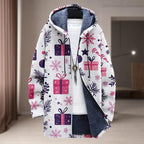 Oversized Full Zip Hoodie for Men Sherpa Fleece Lined Jacket with Hood Soft Warm Winter Coat with Pockets