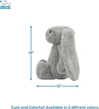 Best Pet Supplies Interactive Squeaky Dog Chew Toy, Ideal Dog Toys for Chewers, Small, Medium & Large Dogs, and Fetch Lovers - Bunny (Gray), Large