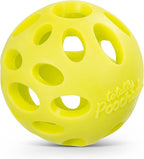 Messy Mutts Totally Pooched Huff'n Puff Ball | 2.5” TPR Puzzle Ball for Dogs | 2-in-1 Durable Interactive Toy and Tooth Cleaner | Green
