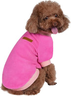 GreenJoy Classic Fleece Dog Sweater – Soft & Warm Stretchy Sweatshirt for Small Dogs & Cats, Cold-Weather Pullover for Everyday Wear (Dark Pink, Large)