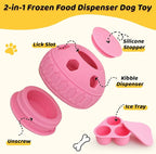 IFOYO Frozen Treat Dog Toy Ball for Small to Medium Dogs, Silicone Enrichment Dog Toys to Keep Them Busy, Reduce Anxiety, Puzzle Treat Dispensing Dogs Toys for Slow Food Training, Easy to Clean