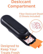 Clink Design Clicker Dog Trainer & Dog Treat Pouch Alternative, Dog Treat Dispenser, Puppy Essentials Dual Use 2 in 1 Dog Clicker for Training - Durable, Light (2.36 oz), Easy to Clean & Handle, Black