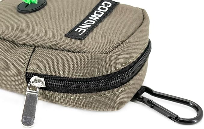 COOWONE Dog Treat Pouch for Training, Portable Dog Walking Bag Built in Poop Dispenser, Pocket Sized Pet Pouches, Doggie Puppy Snack Rewards Bag,Treat Carrier Holder with Clip (Army Green)