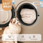 Plush Dog Bed Mat Faux Fur Cat Beds for Indoor Cats with Anti-Slip Bottom Kitten Self Warming Bed for Couch/Floor/Dog & Puppy Friendly 27 x 20 Inch Large White