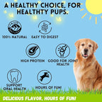 BULLYSTICKS & MORE 10-12" Beef Cheek Rolls for Dogs (Peanut Butter Flavor - 3 Count) - Beef Cheek Bones for Dogs - Dog Parents Choice - Premium No Hide Rolls