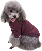 Jecikelon Dog Clothes Dogs Sweater Soft Puppies Clothing Winter Puppy Sweaters Warm Outfit for Dogs Small XXS XS Cat Apparel (Brown, L)
