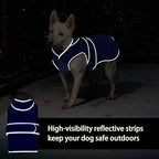 MIGOHI Reflective Waterproof Windproof Dog Coat - Warm Jacket Reversible Stormguard Winter Vest for Small to Large Dogs (Navy, XXL)
