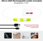 Light Up Dog Collars, USB Rechargeable Dlitk LED Dog Collar 1 Count, TPU Cuttable Size Glow Collar for Dogs, Dog Collar Light, Please Do Not Use Fast Charging (Cyan)