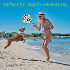 Dog Ball 8 inch - Dog Soccer Ball with Straps, Durable Dog Soccer Ball Indestructible, Perfect Soccer Ball for Dogs with Paw Print, Fun Dog Birthday Gifts - Ideal Dog Soccer Ball Toy