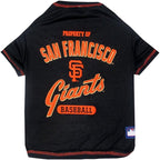 MLB SAN Francisco Giants Dog T-Shirt, Large. - Licensed Shirt for Pets Team Colored with Team Logos. - Premium Stretchable Materials for The Comfort of Your Dog & cat.