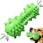 Dog Toy, Toothbrush Dogs Chew Squeaky Toys, Durable Bones for Aggressive Chewers, Dental Oral Care for Small, Medium and Large Dogs - Green