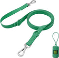 Waterproof Dog Leash with Poop Bag Holder, 5FT/6FT Adjustable Length with 2 Swivel Hooks, Odor-Free & Easy-Clean Dog Lead for Large Medium Small Dogs