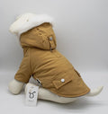 Pet Warm Dog Coat for Winter Dog Clothes Hooded Dog Jacket for Small Puppies Medium Large Dog Cat Clothes Insulated Padded Snow Jacket for Cold Weather Faux Fur (Small, Yellow)