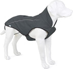 Mile High Life Dog Raincoat, Adjustable Waterproof Reflective Rain Jacket for Small Medium Large Dogs, Lightweight Breathable Pet Rain Coat with Leash Hole(Dark Gray,XS Chest 17-23")