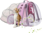 halinfer Dual Expandable Cat Backpack Carrier, Fit up to 20 lbs, Expandable Pet Carrier Backpack for Large Fat Cat and Small Puppy
