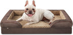 INVENHO Orthopedic Medium Dog Dogs, Egg-Crate Foam Dog Couch with Washable Removable Cover, Waterproof Lining and Nonskid Bottom