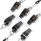 HUTOU Whistle Stainless Steel Coach Sports Whistle with Lanyard, Loud Crisp Sound Whistle Ideal for Coaches, Referees, and Official
