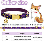 Personalized Cat Collar with Name Plate,Adjustable Tough Nylon Cat ID Collars with Bell,Customize Engraved Pet Name and Phone Number (Xmas Style)