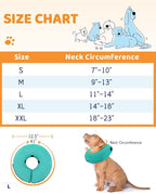Supet Inflatable Dog Cone Collar for After Surgery Donut, Soft Dog Cones for Small Medium Large Dogs Pets, E Collar Pet Neck Donut Collar Alternative After Surgery