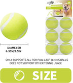 ALL FOR PAWS 2.5-inch Tennis Balls for Dogs, Fetch Toys for Medium Large Dogs, Bouncy & Durable Tennis Balls for Ball Launcher Toy, 6 Pack Fetch Toy for Outdoor Play