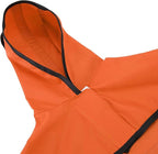 HDE Dog Raincoat Jacket Reflective Adjustable Hooded Pet Poncho Rain Coat with Leash Hole for Small to X-Large Dogs Safety Orange - M