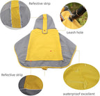 Dogs Packable Lightweight Raincoat: Pet Dog Hood Waterproof Coats Yellow Size 10