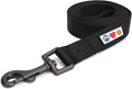 Pawtitas 6 FT Solid Color Leash - Comfortable Handle Dog Training Leash 6 ft Medium/Large Black