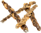 hotspot pets Braided Bully Sticks for Dogs - (12 Inch Stix- 5 Count) Premium All Natural Long Lasting Twisted Beef Pizzle Lasting Dog Chew Treats - Grain Free Fully Digestible Rawhide Alternative