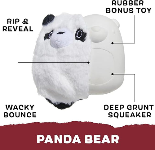 Barkbox Super Chewer Tough Dog Chew Toys for Aggressive Chewers, Plush 2 Toys in 1 (Panda - Large)