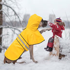 Reflective Dog Rain Coats - Waterproof Adjustable Pet Raincoat Jacket, Lightweight Dog Apparel & Accessories Raincoat for Small to X- Large Dogs(Yellow, Large)