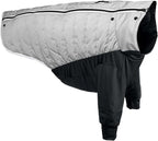 Furhaven Water-Repellent XL Dog Coat, Washable & Reflective w/ Leash Access & Stretch Fabric - Pro-Fit Active Jacket - Chrome, Extra Large