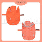 Dog Raincoat,Waterproof Rain Poncho with Hoodie, High Reflective Adjustable Pet Rain Jacket with Leash Hole for Small Medium and Large Dogs (Orange, Small: 9-13lbs)